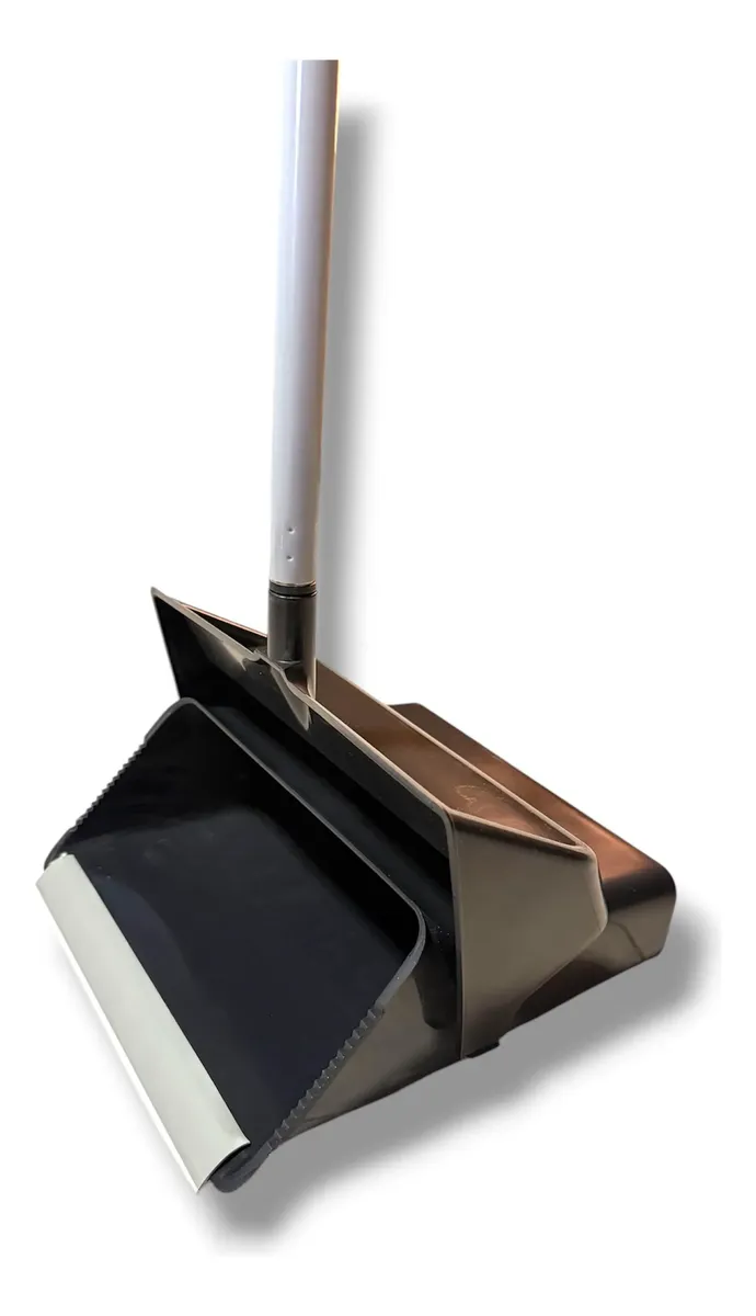 RECOGEDOR PLASTICO CON TAPA LOBBY NEGRO